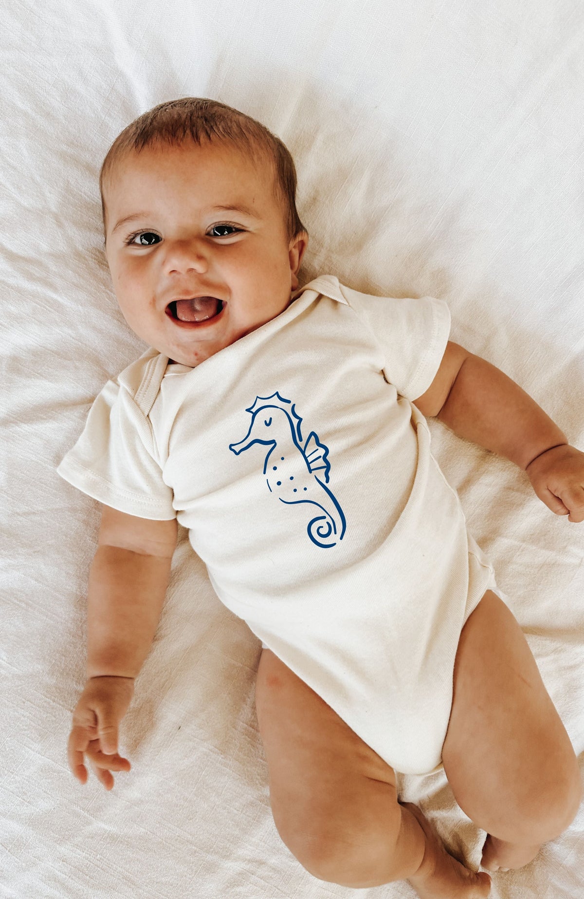 Seahorse Organic Cotton Baby Bodysuit - view 2