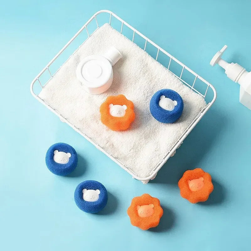 Reusable Pet Hair Remover Laundry Balls Sponge Cleaning Balls Washing Machine Lint Catcher For Cat Dog Fur Household Filter -