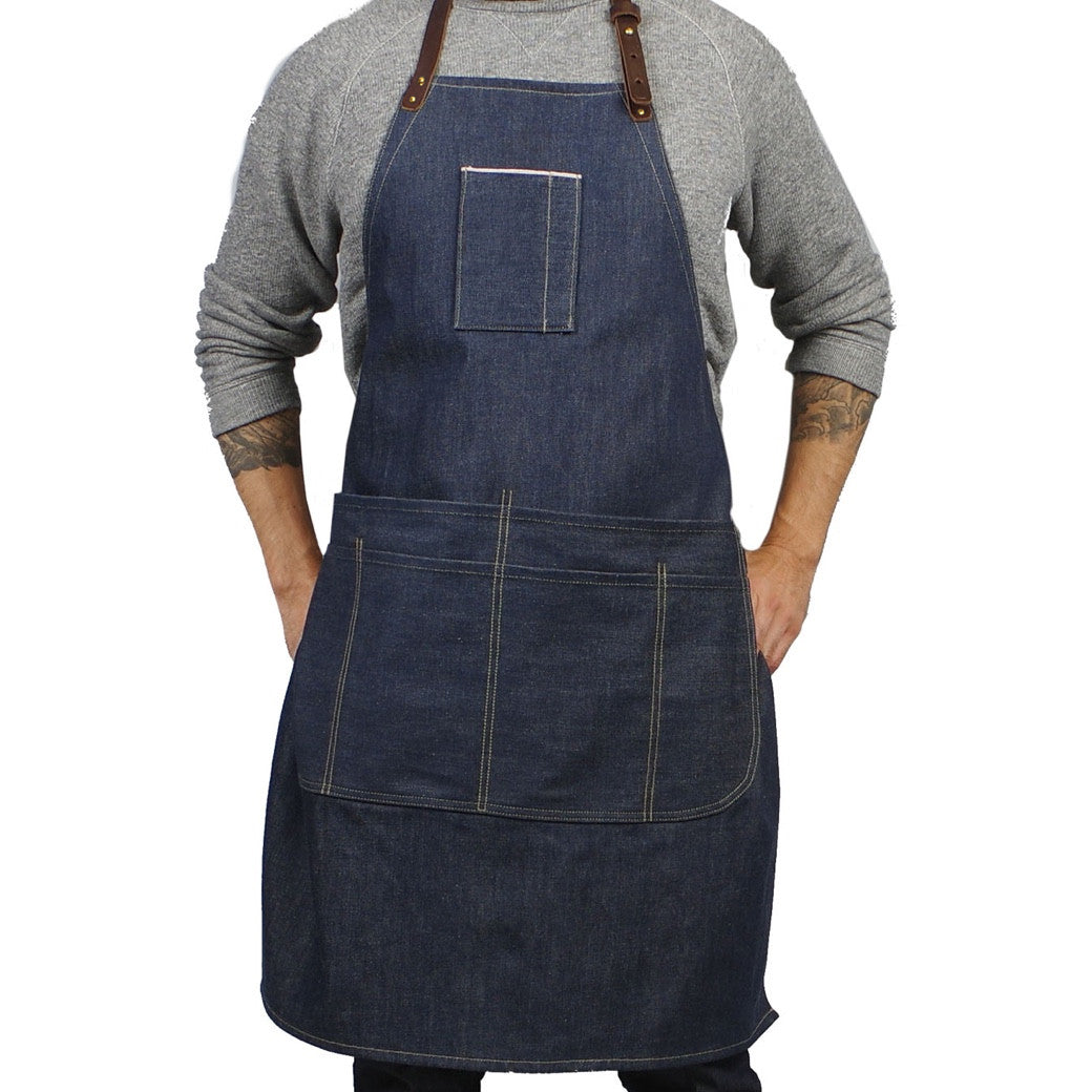 THE SELVEDGE APRON WITH REMOVABLE LEATHER - view 5