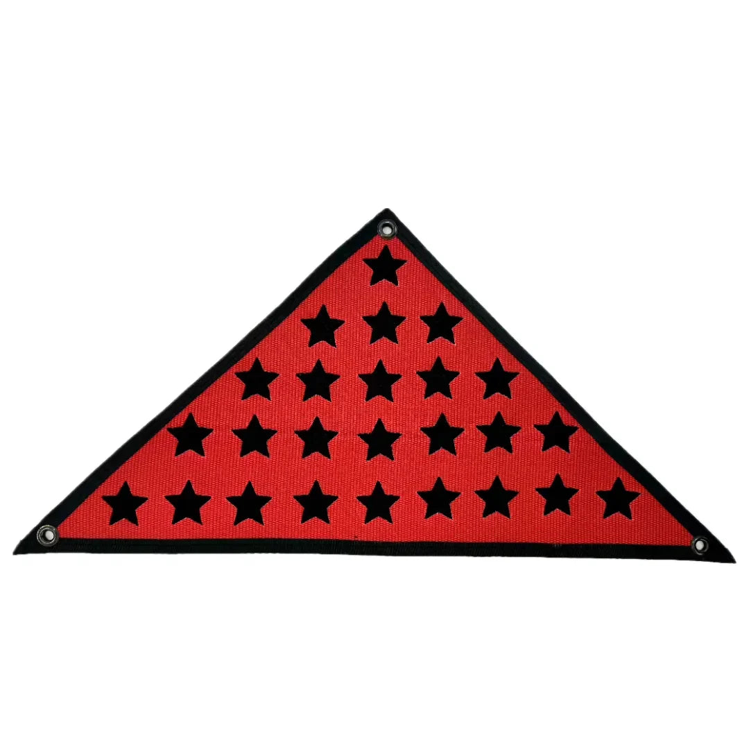 Service Star Triangle Flag - Fire Hose - RED BLACK