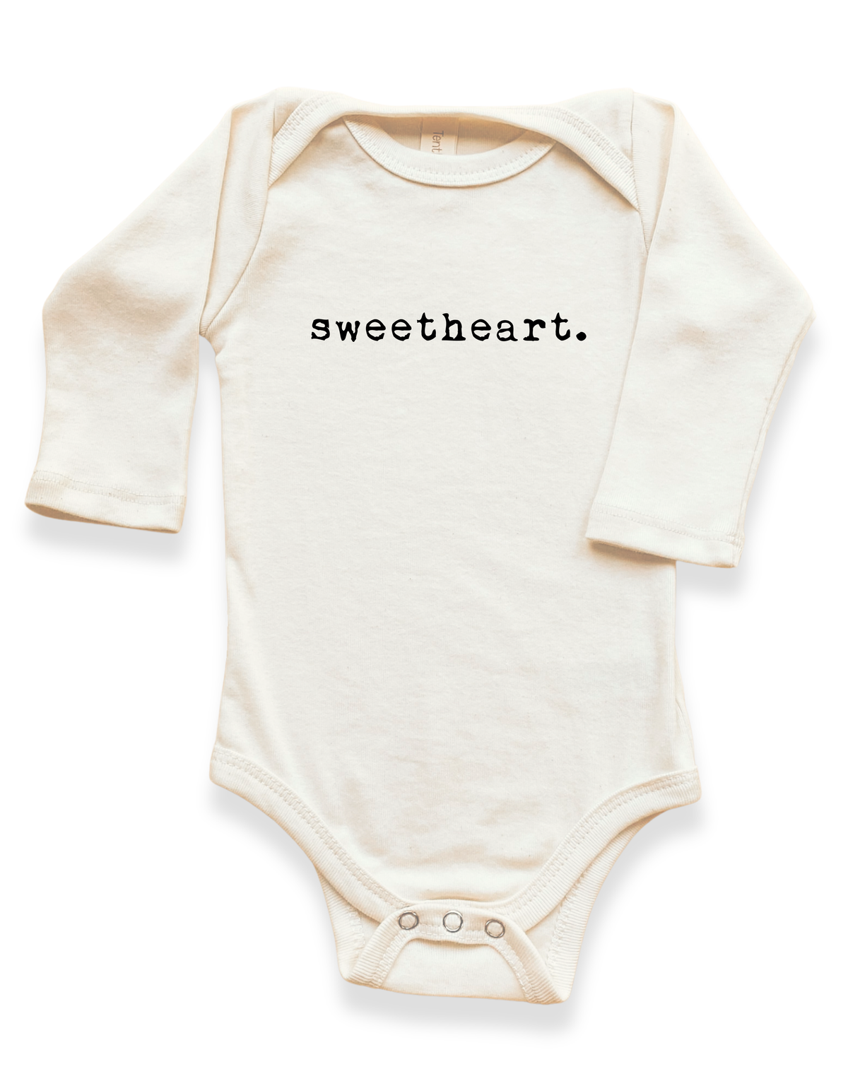 Sweetheart Organic Baby Bodysuit Long Sleeve - Black, 0-3M, 3-6M, 6-12M, 12-18M, 18-24M - view 2