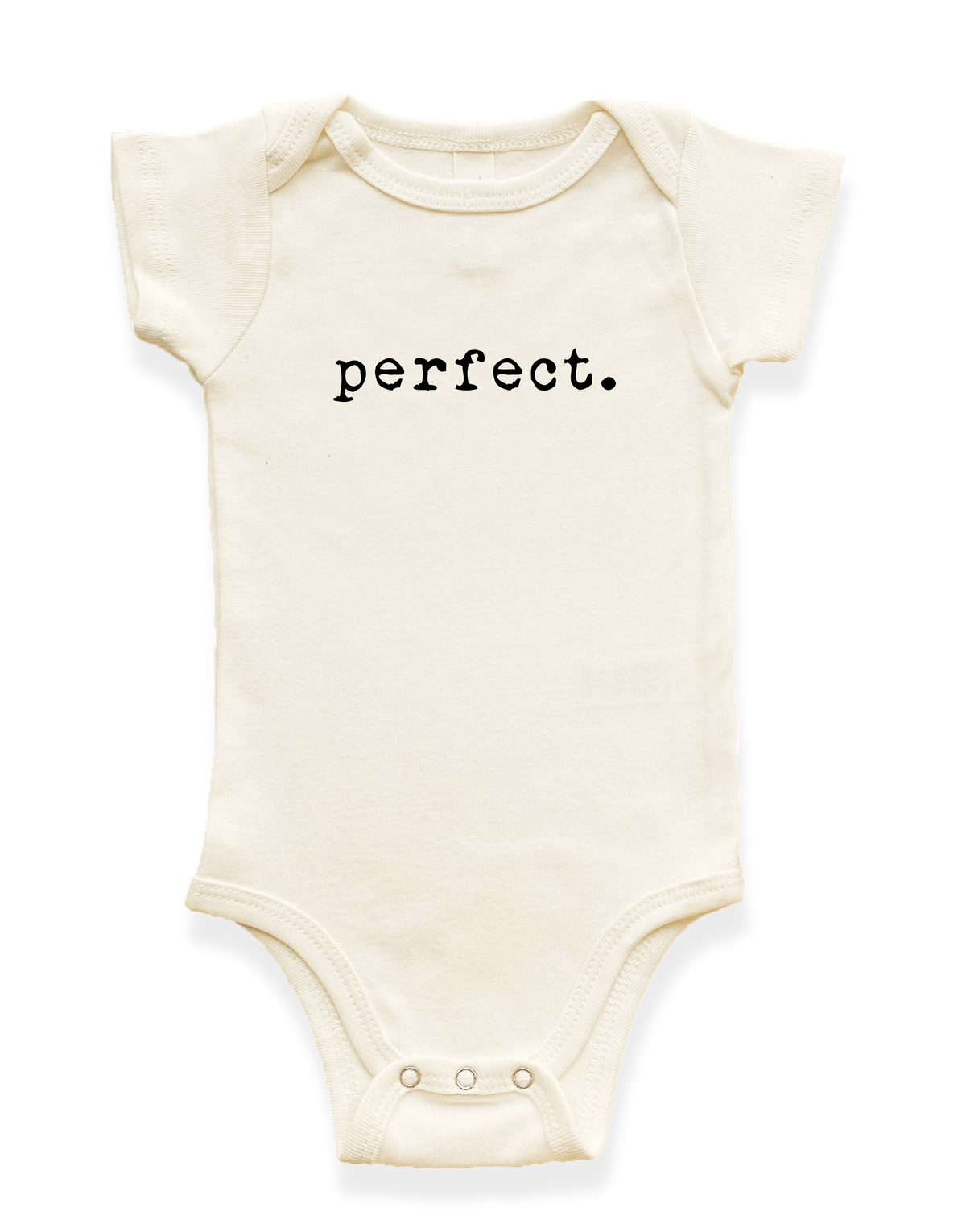 Perfect Organic Cotton Baby Bodysuit - Black, 0-3M, 3-6M, 6-12M, 12-18M, 18-24M