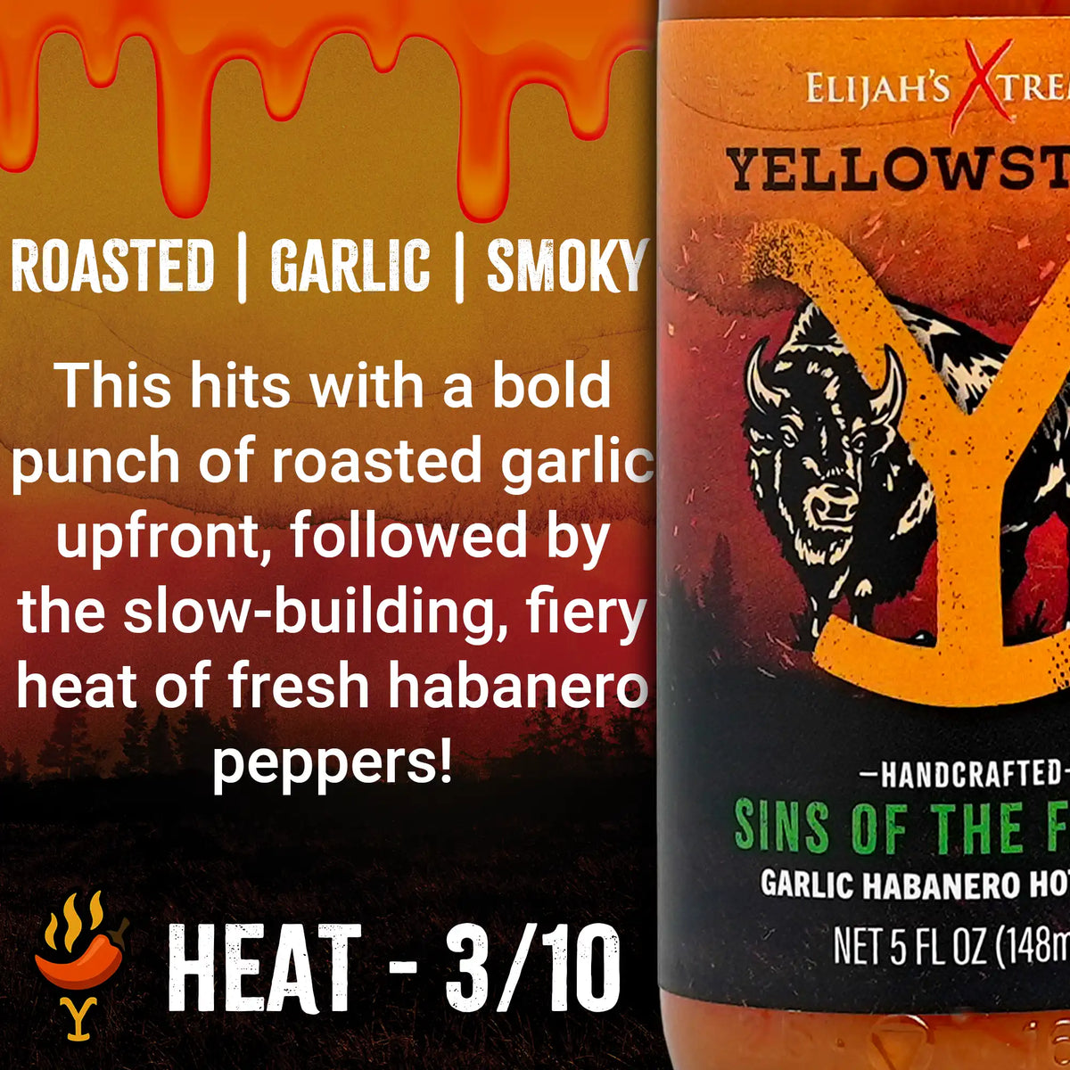 Yellowstone Hot Sauce Variety Pack 4 Bottles - view 7