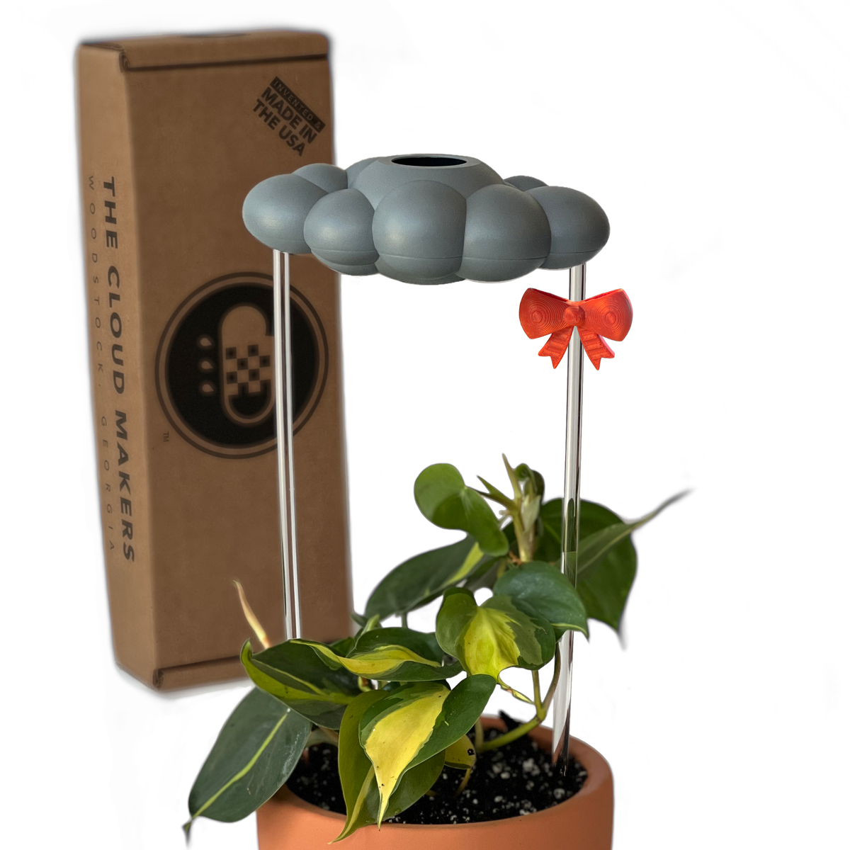 Stormy Dripping Rain Cloud with Bow Charm - view 6