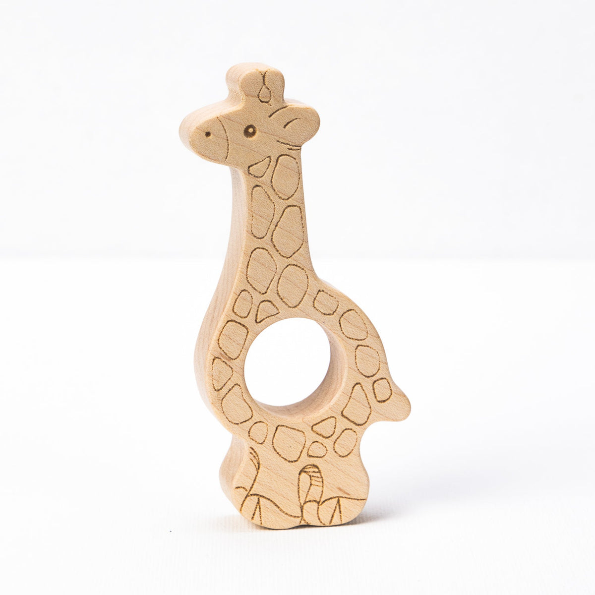 Soothing Giraffe Teether with Organic Cotton Bag - Made in the USA 🇺🇸