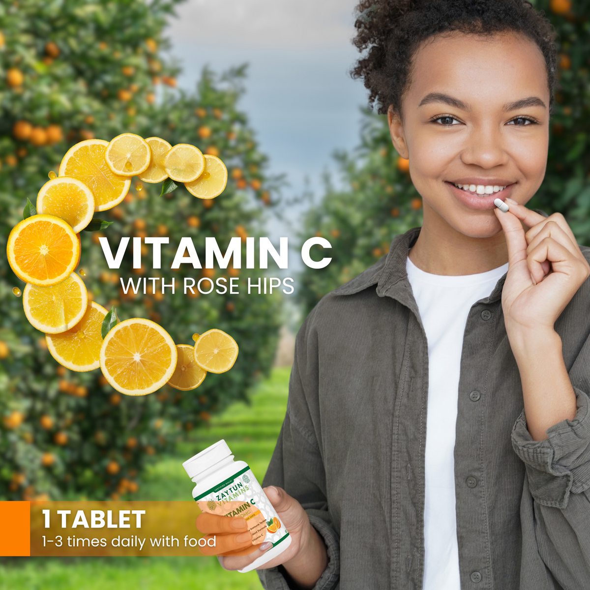Halal Vitamin C 500mg Tablets (3-Pack) - view 4