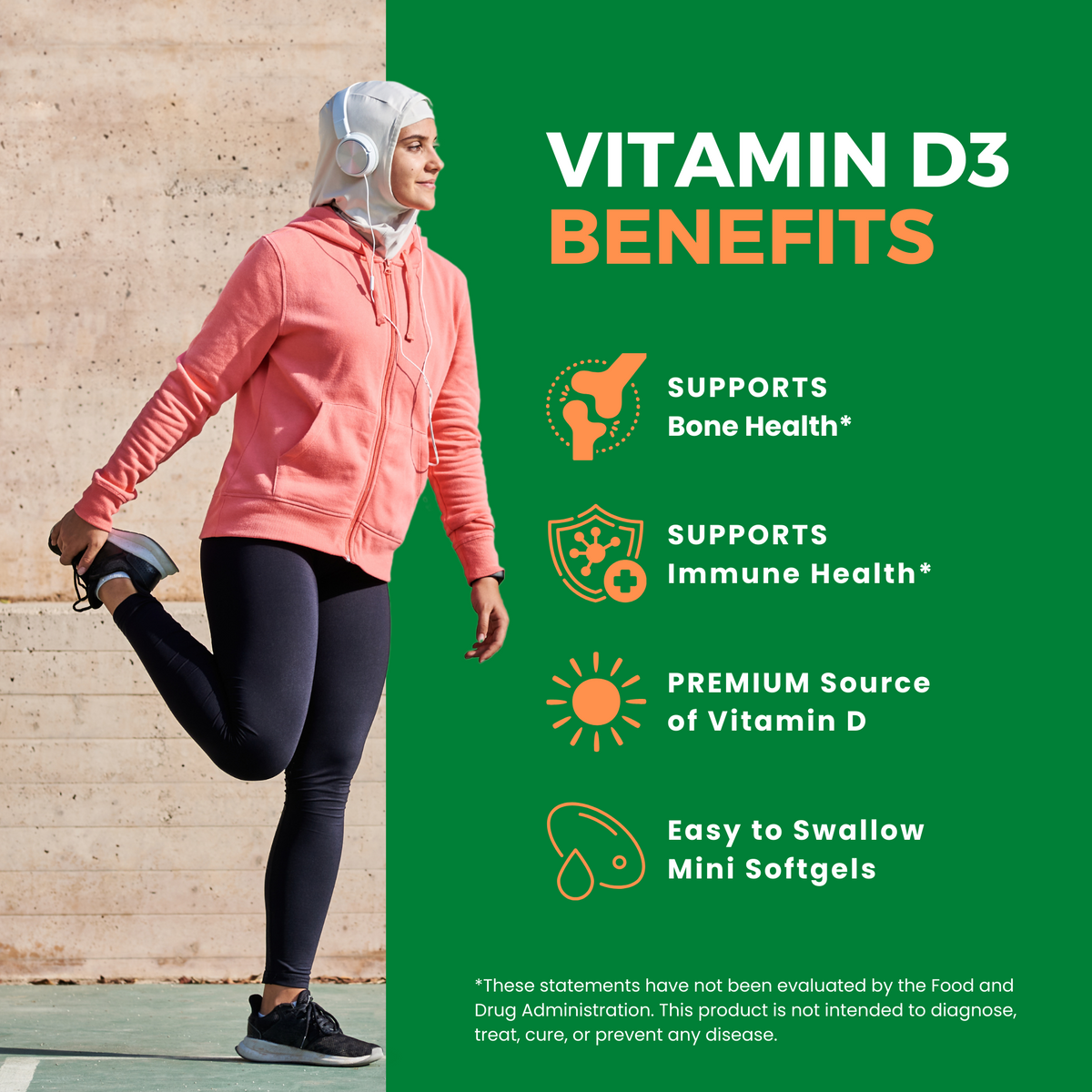 Halal Vitamin D3 5000 IU Softgels (3Pack) - view 2