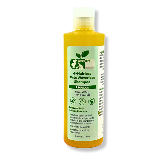 4-HAIRLESS PETS REGULAR WATERLESS SHAMPOO - 8 OZ. ($4.49/oz.)