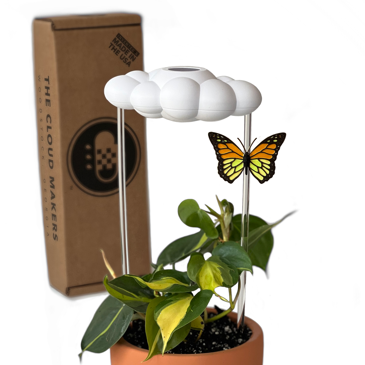 Original Dripping Rain Cloud with Orange Butterfly Charm - view 7