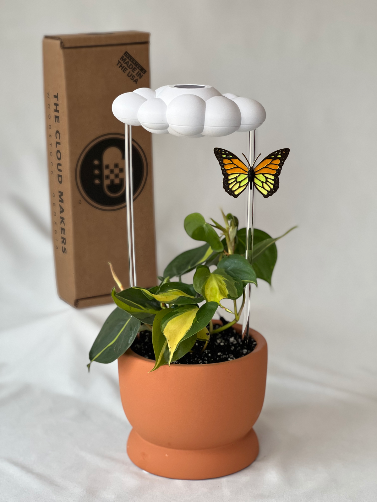 Original Dripping Rain Cloud with Orange Butterfly Charm - view 5
