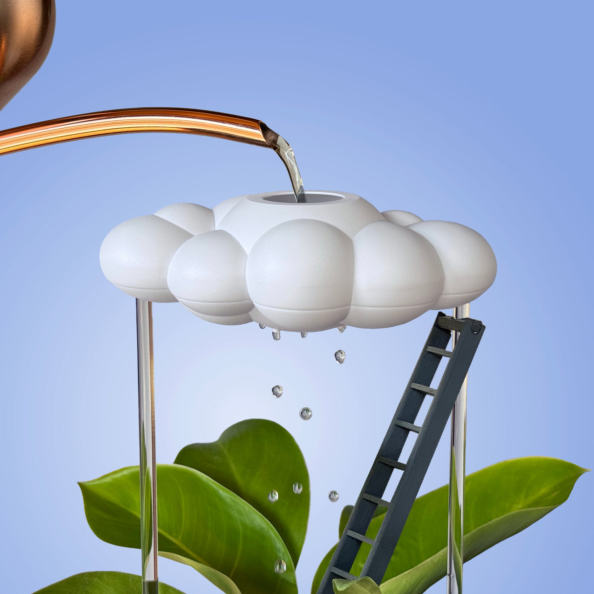 Original Dripping Rain Cloud with Ladder Charm