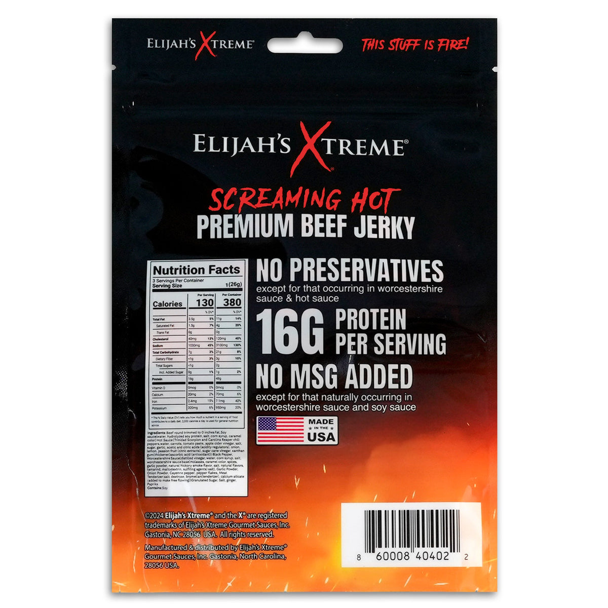 Xtreme Regret Spicy Beef Jerky - 6 bags (1lb) - view 5