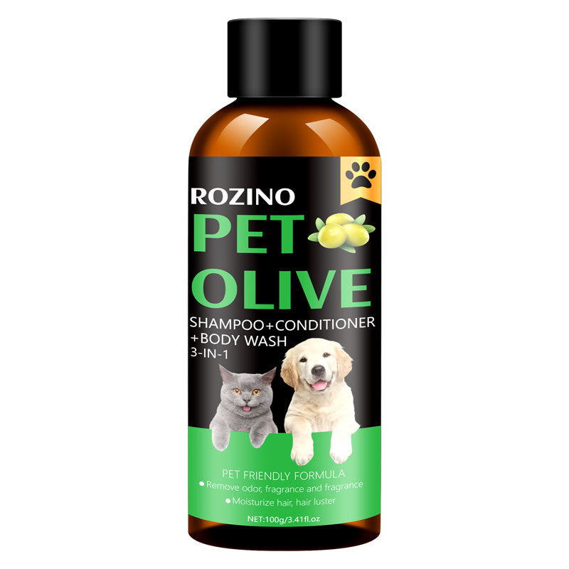 Pet Cat Dog Olive Deodorant Mite Removal Lasting Fragrance Three-in-one Shampoo - image 5