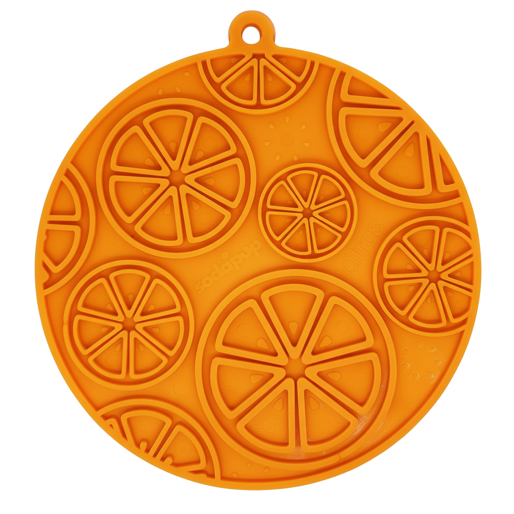 Citrus Design eMat - Enrichment Lick Mat For Dogs and Cats - Orange Citrus Mat - view 4