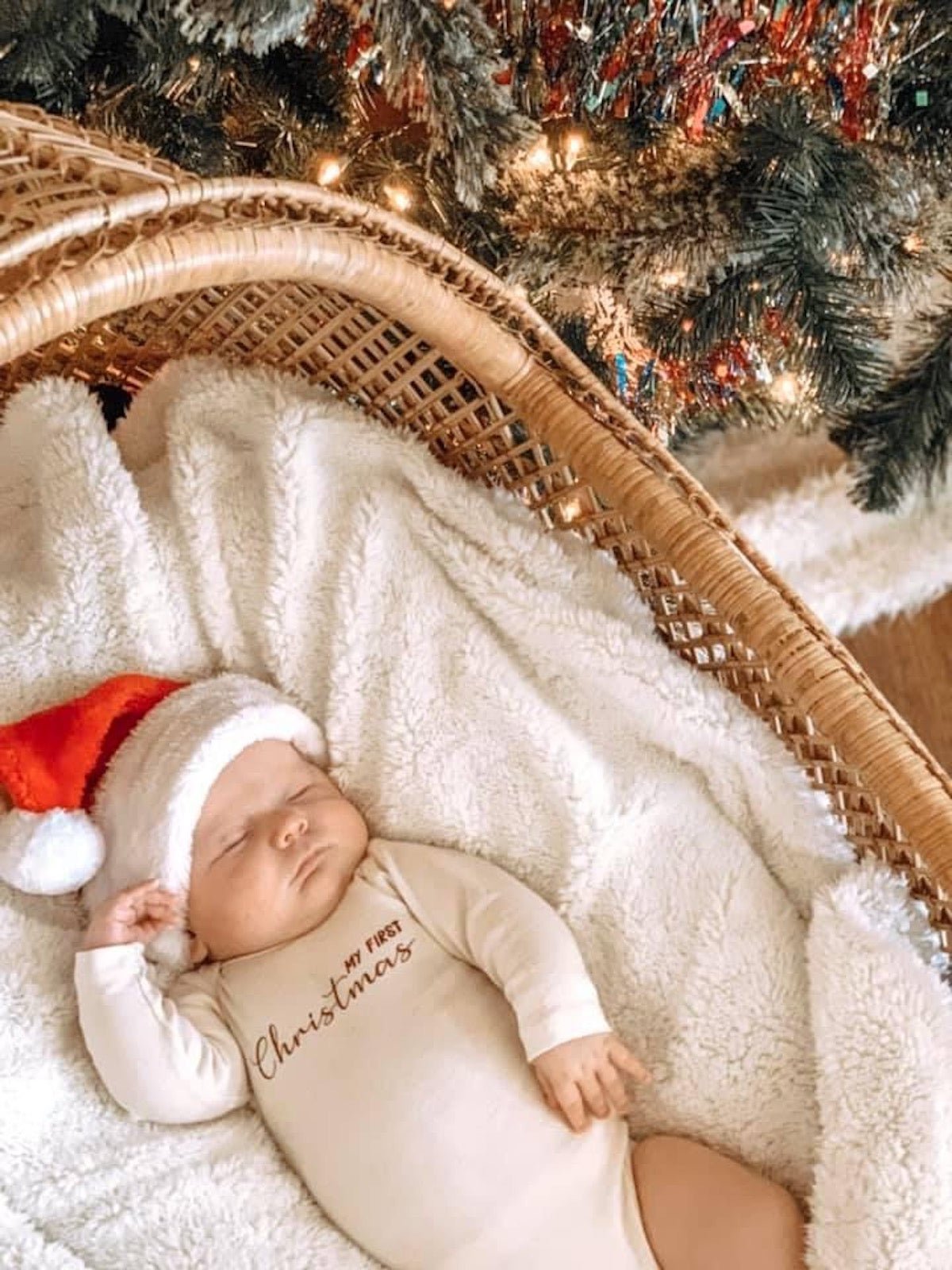 My First Christmas Organic Baby Bodysuit Long Sleeve - view 3