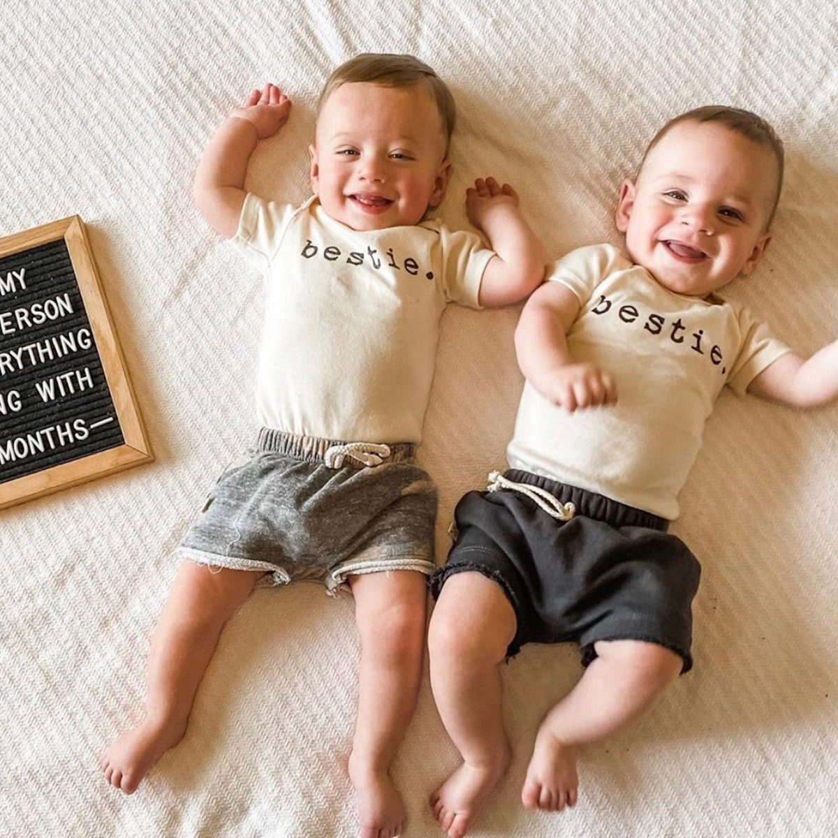 Bestie Organic Cotton Baby Bodysuit Short Sleeve - view 8