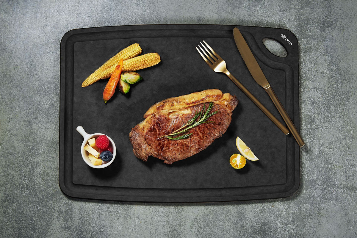 Classic Series 2-In-1 Set Cutting Board - Medium - (Black + Natural) — Elihome