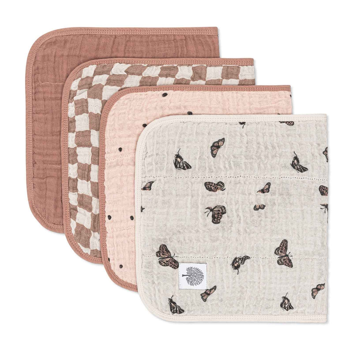 Butterfly Set - Muslin Burp Cloths (4 Pack) — Parker Baby Co.