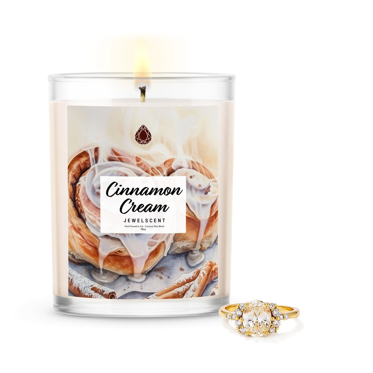 Cinnamon Cream 18oz Mystery Jewelry Candle - view 2