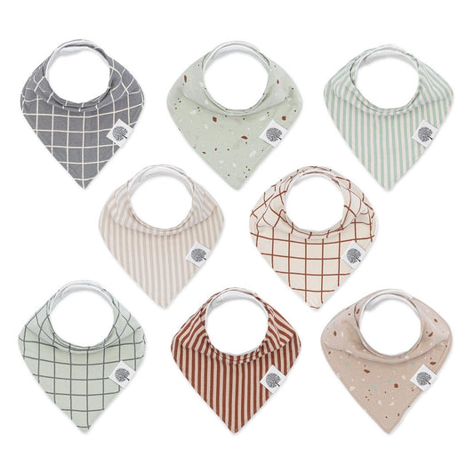 Clay Bandana Bib Set (8 pack) — Parker Baby Co.