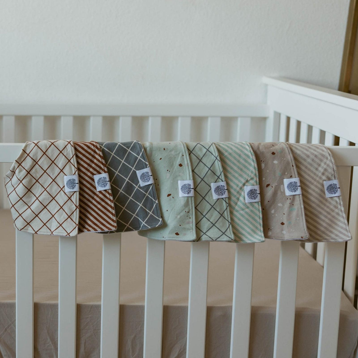 Clay Bandana Bib Set (8 pack) — Parker Baby Co.