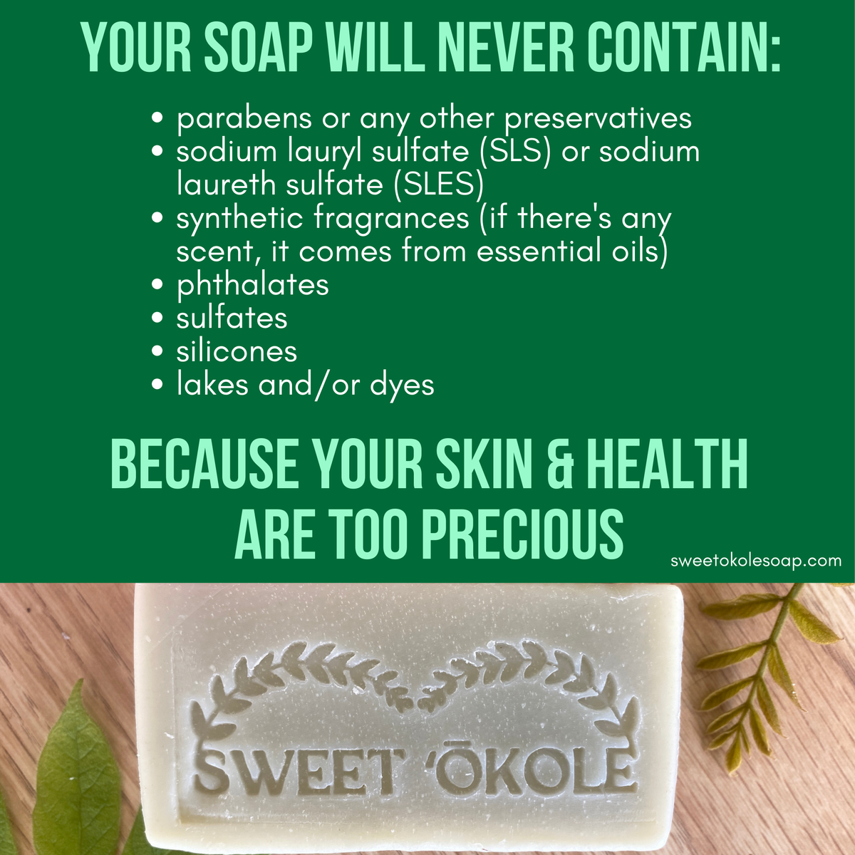 Green Clay & Rosemary Peppermint Soap, Crisp Scent Vegan Bar - view 4
