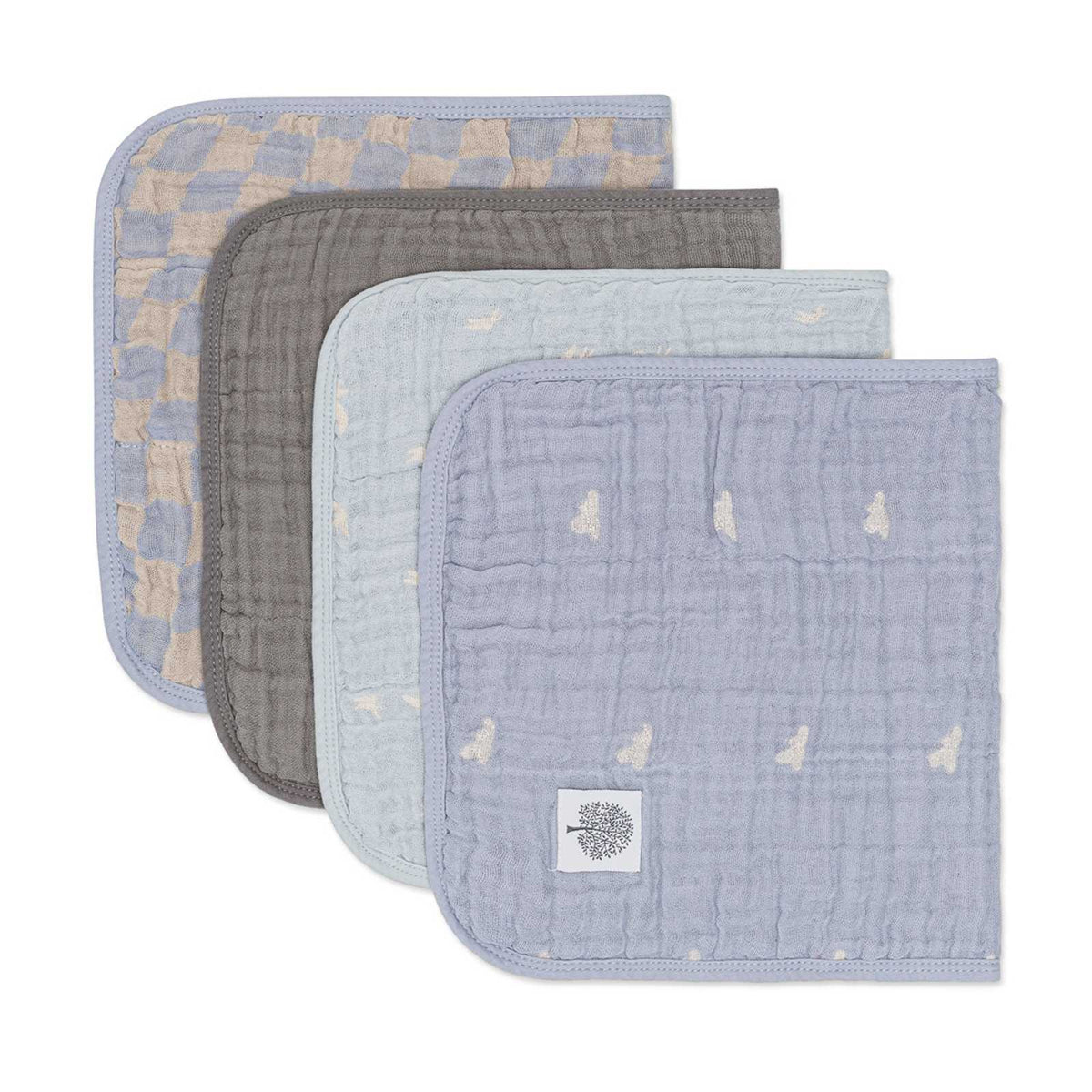 Cloud Set - Muslin Burp Cloths (4 Pack) — Parker Baby Co.