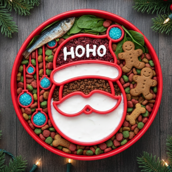 Santa Christmas eBowl Deep Slow Feeder Dog Bowl for Enrichment - view 2