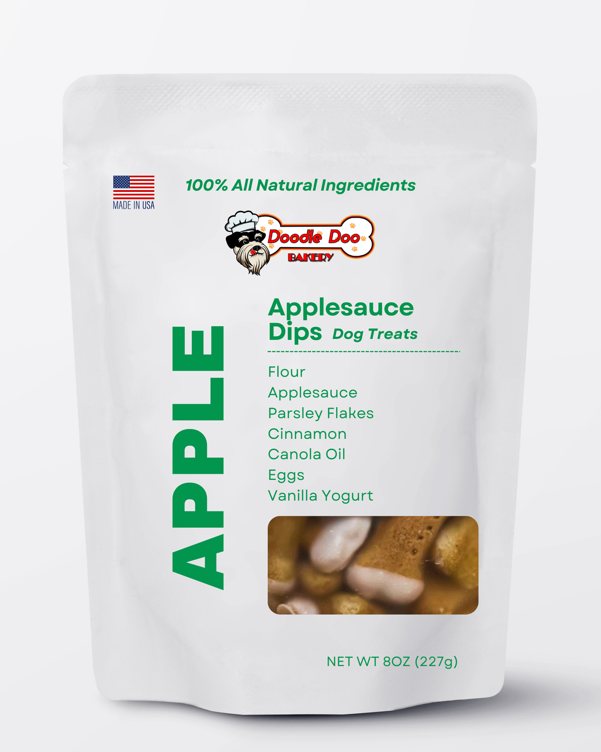 Homemade Applesauce Yogurt-Dipped Dog Treats – 1/2 lb - image 2