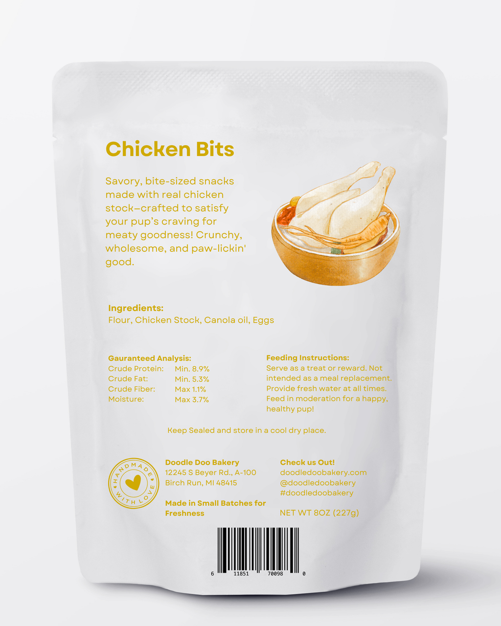 Homemade Dog Treats - 🍗 Chicken Bits Dog Biscuits 1/2lb - image 2