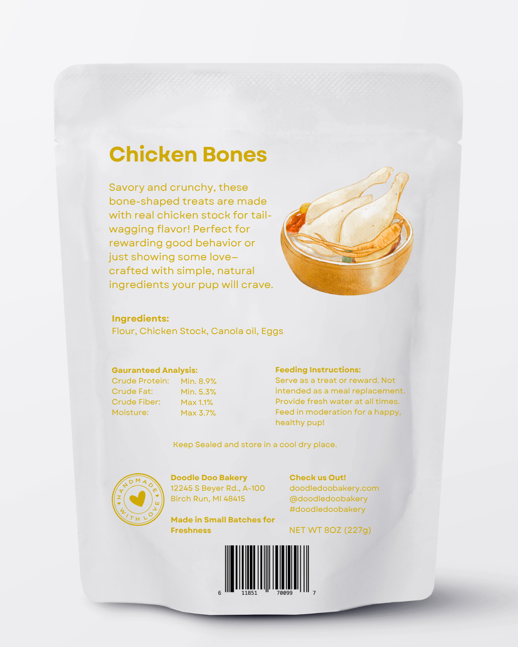 🍗Homemade Dog Treats - Chicken Treat 1/2lb - image 2