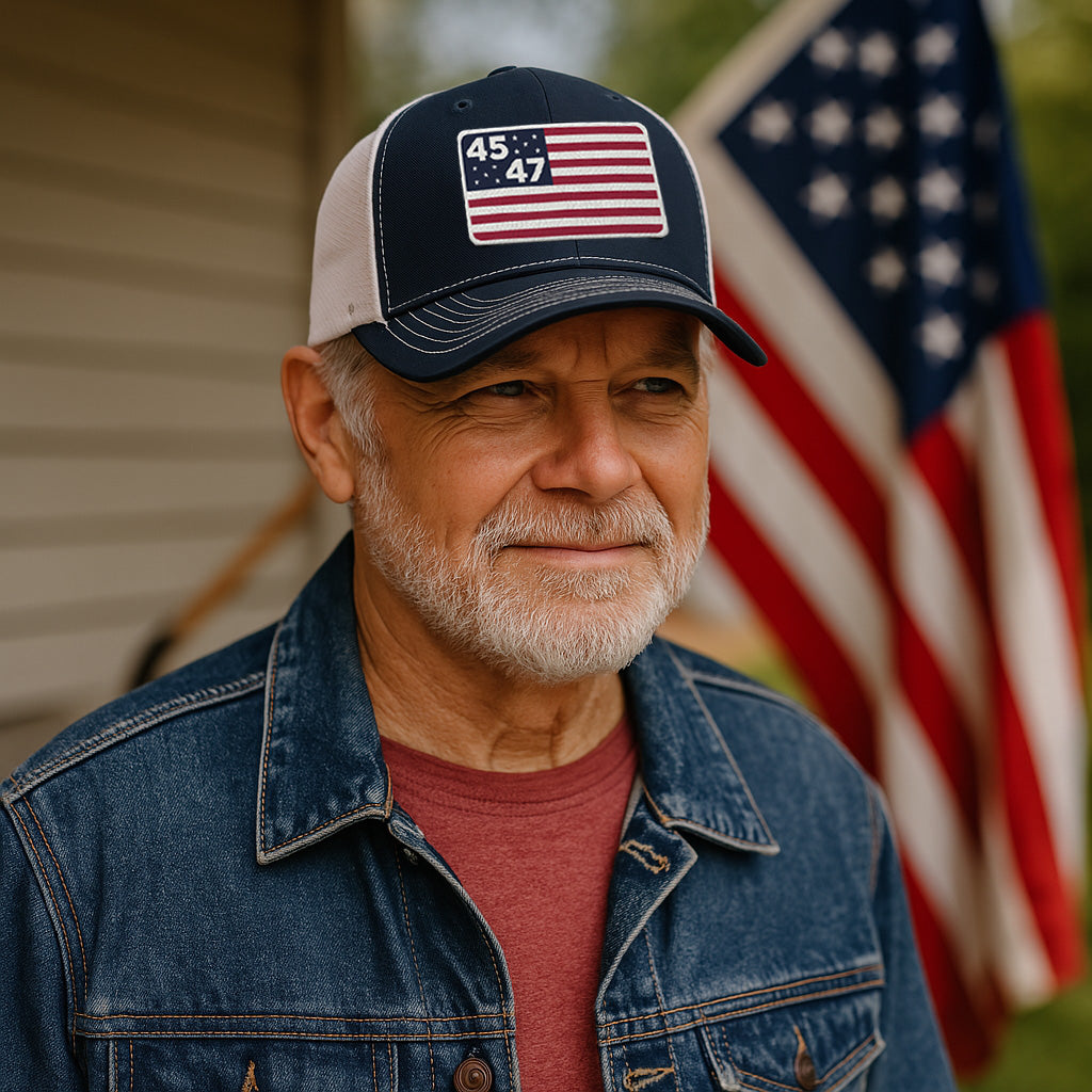 45th & 47th President Flag Hat - view 3