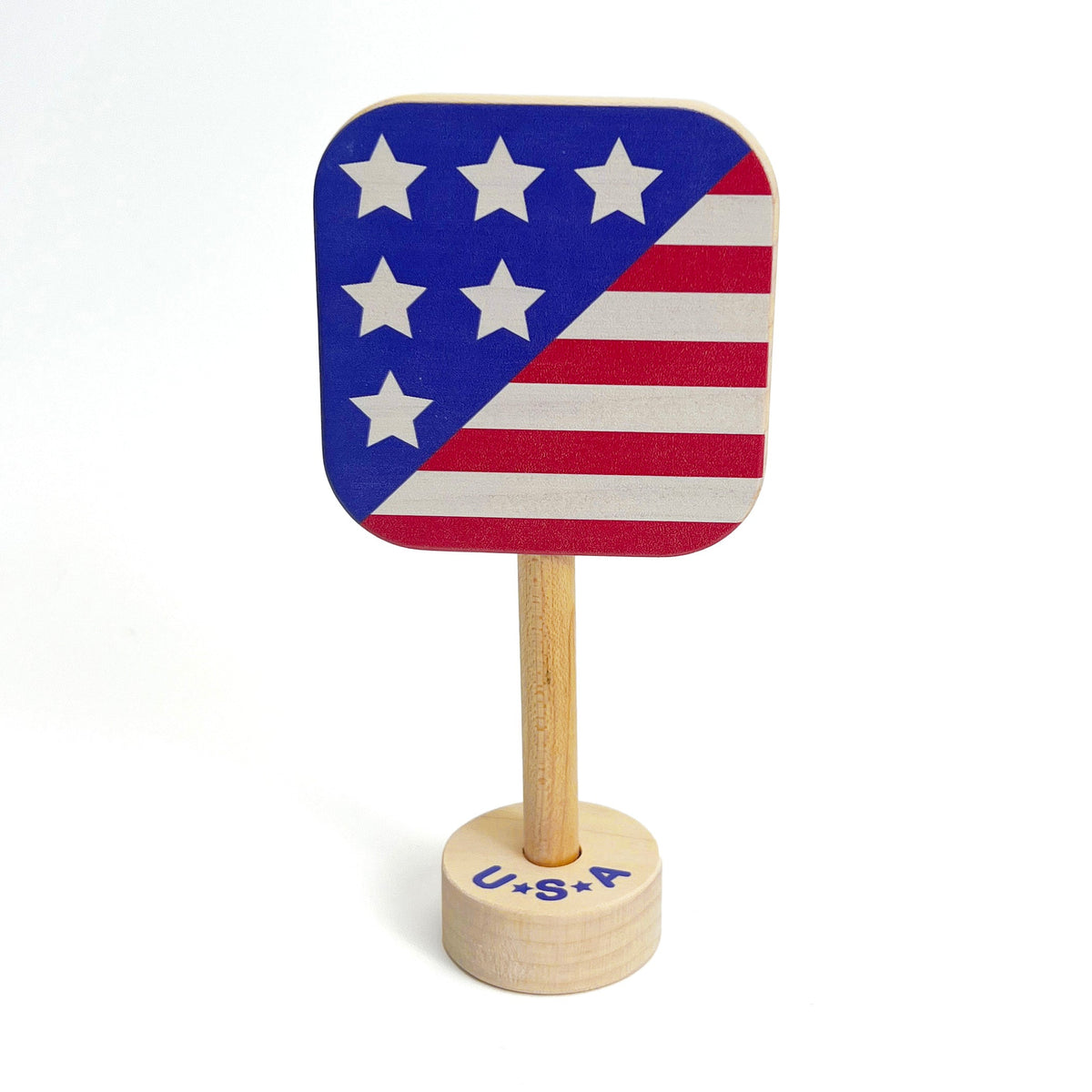 Grasp & Giggle Flag Rattle - Made in the USA 🇺🇸