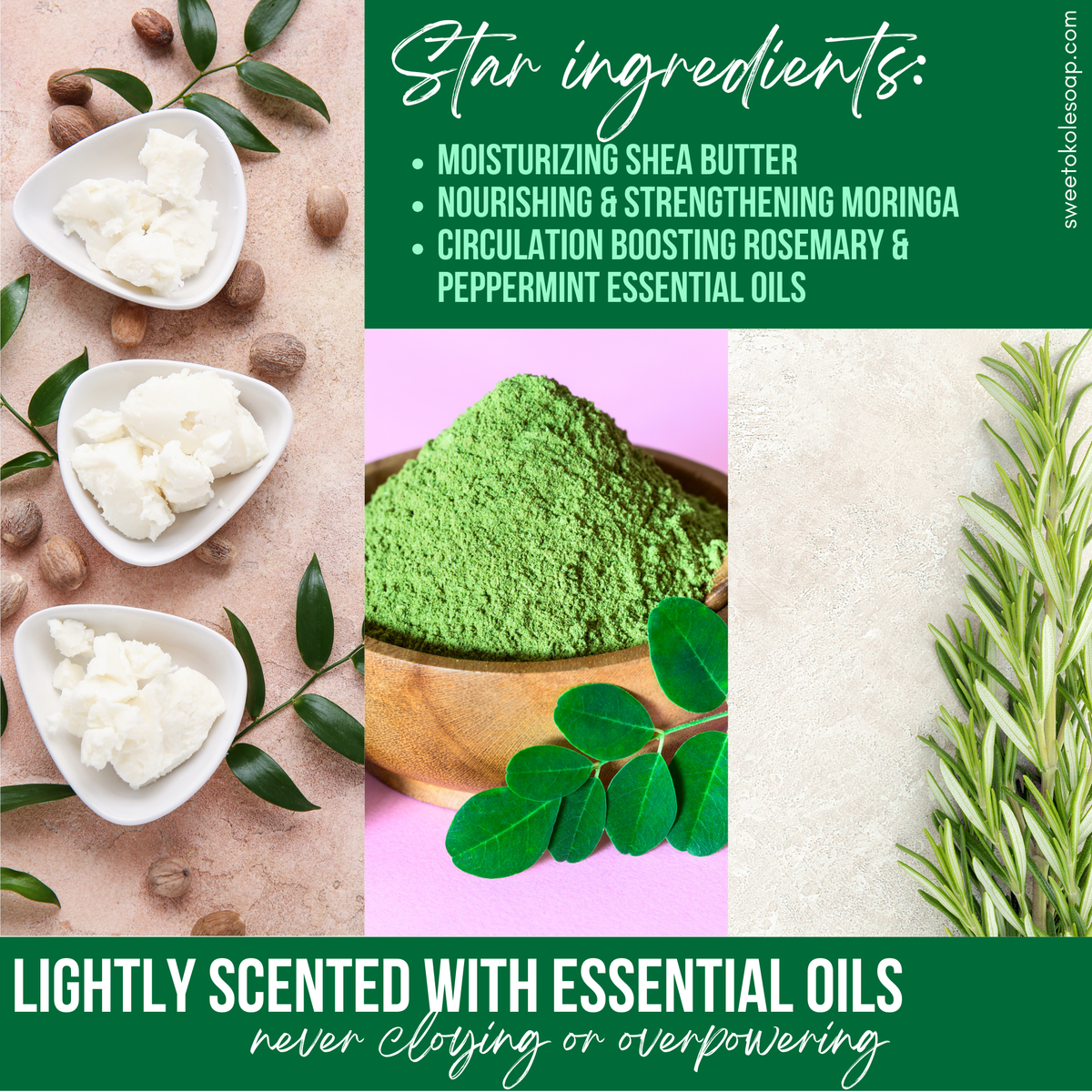 Non-Toxic Conditioner Bar w/ Rosemary, Mint & Moringa - view 3