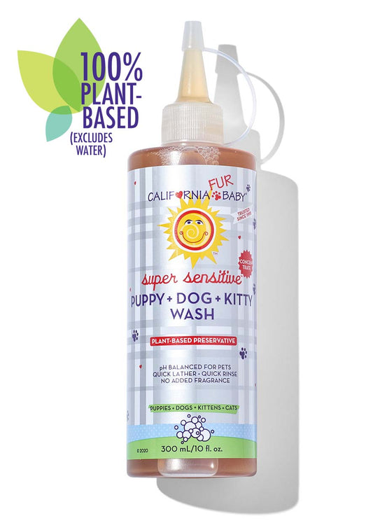 (No Fragrance) Super Sensitive™ Puppy + Dog + Kitty Wash - 10oz/295mL