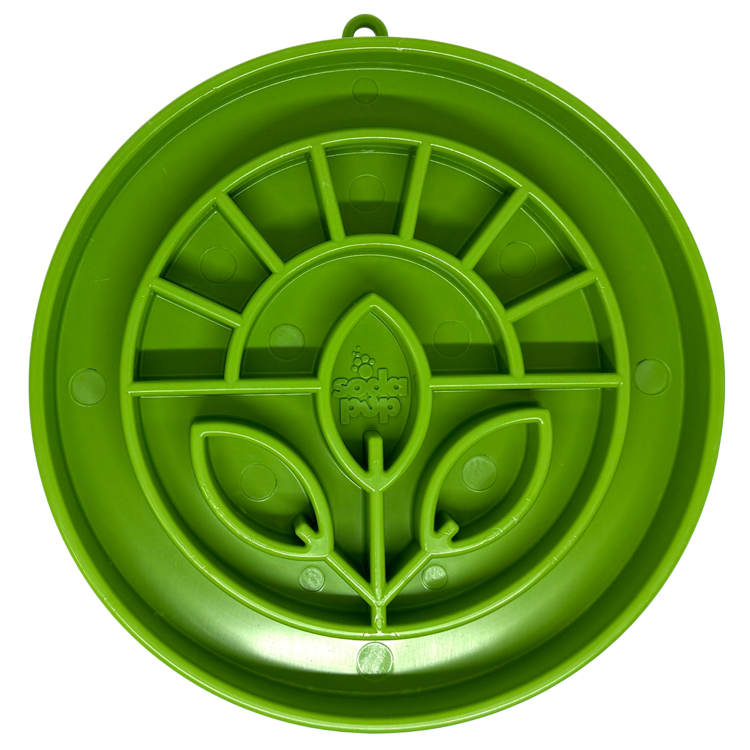 Garden Design eTray - Shallow Slow Feeder Dog Bowl for Enrichment - Light Green