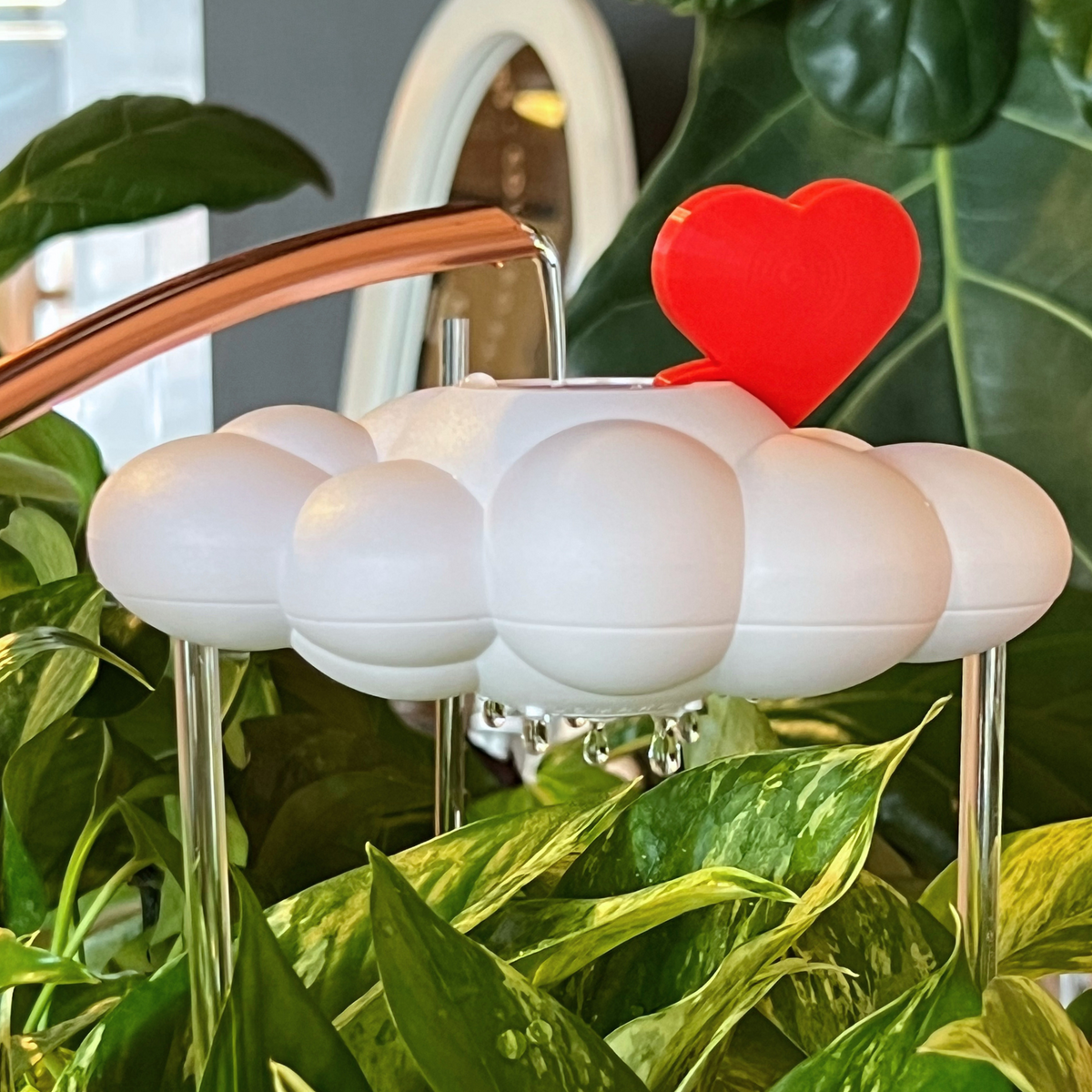 Original Dripping Rain Cloud with Red Heart Charm - view 3