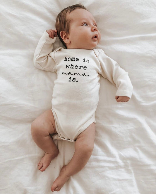 Home is Where Mama is Organic Bodysuit Long Sleeve - view 2