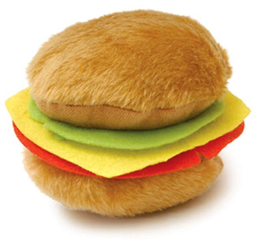 Jeffers American Grill Time Plush Squeaker Dog Toys - Hamburger, 4.5", 1 ct - view 2