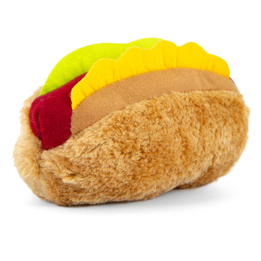 Jeffers American Grill Time Plush Squeaker Dog Toys - Hotdog, 6", 1 ct