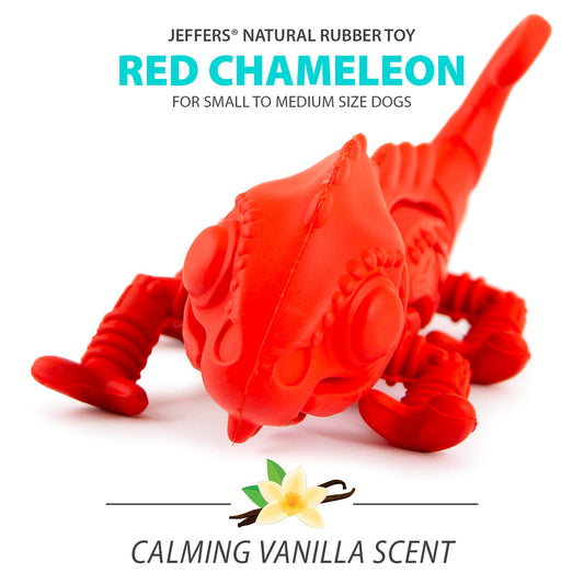 Jeffers Red Chameleon Natural Eco-Friendly Rubber Dental Dog Chew Toy - view 2
