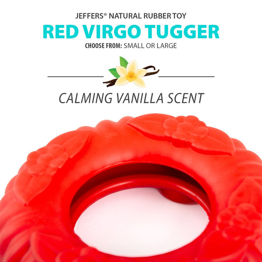 Jeffers Red Virgo Tugger Natural Rubber Dog Dental Chew Toy for - view 2