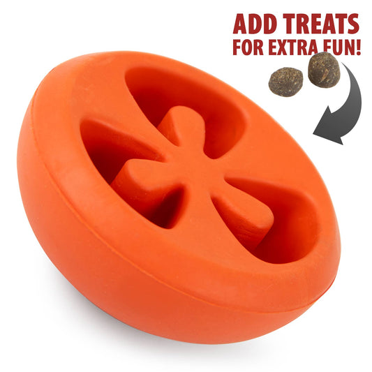 Jeffers Tomato Shaped Natural Rubber Treat Dispensing Dental Dog Chew