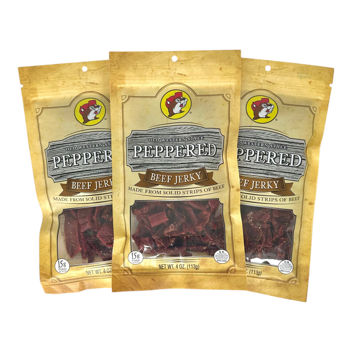 Old Western Style Peppered Beef Jerky - 3-Pack - view 4