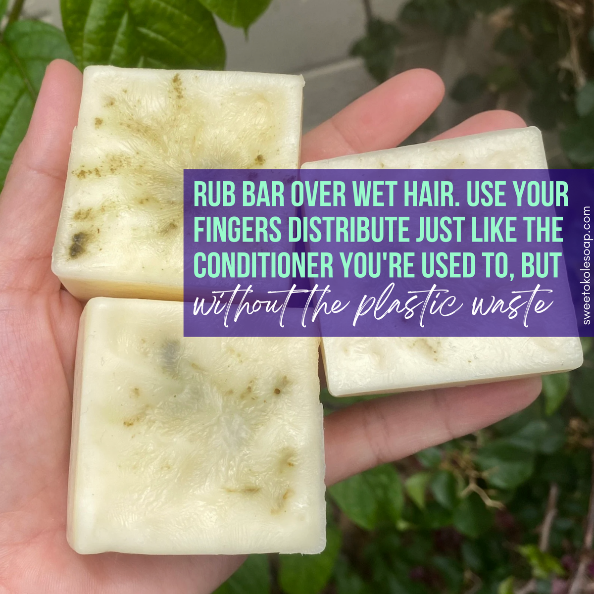 Non-Toxic Conditioner Bar w/ Rosemary, Mint & Moringa - view 6