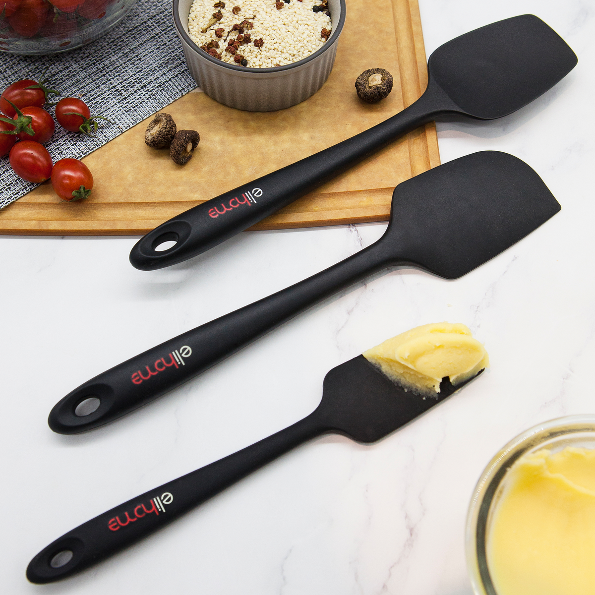 Elihome 3 Piece Silicone Spatula Set — Elihome