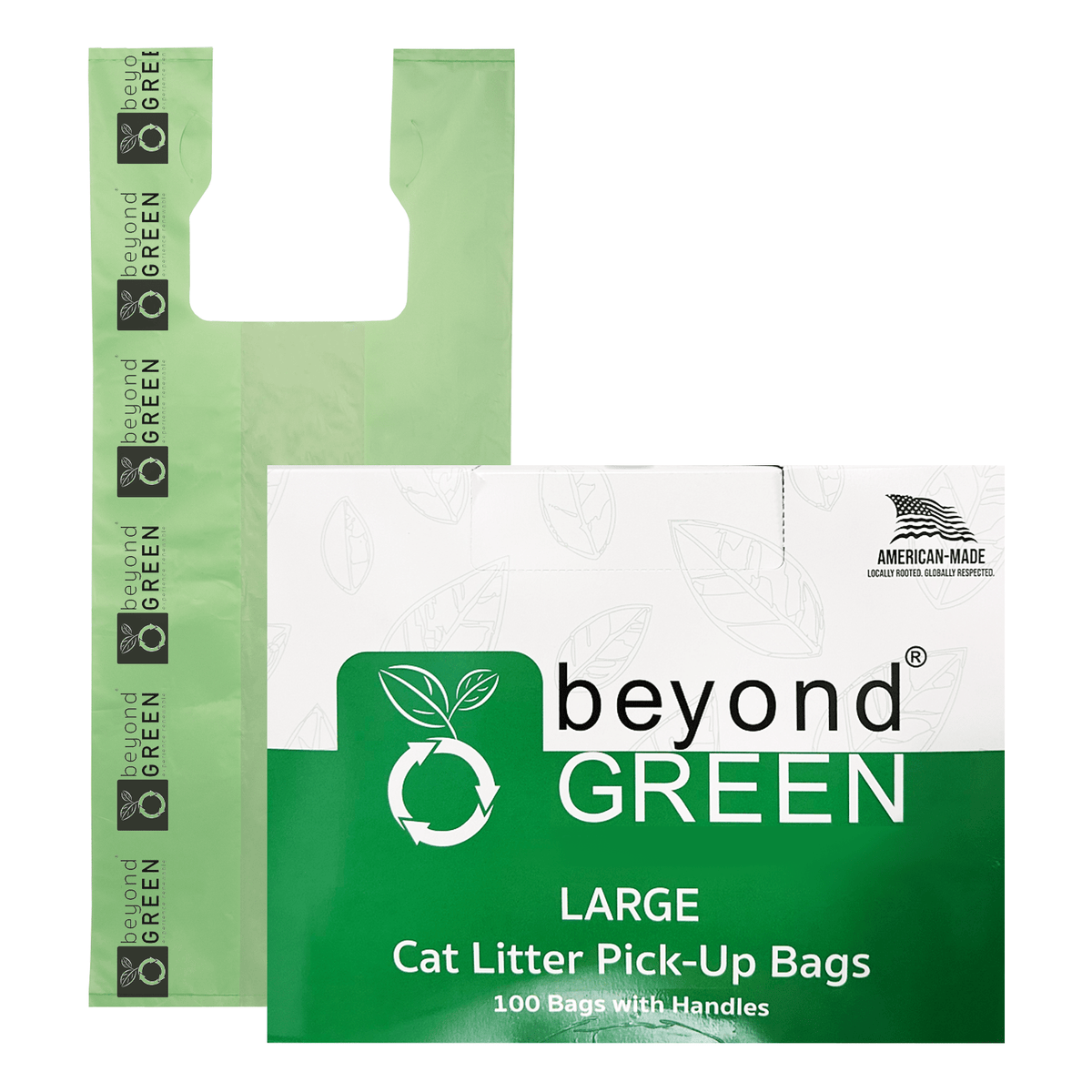 Large Cat Litter Bags - 10" x 20" with 7" Gusset & Handles - view 2