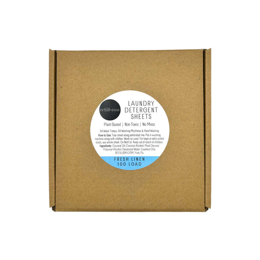 Laundry Detergent Sheets - 100 Load - Eco-Friendly & Plant-Based - Fresh Linen