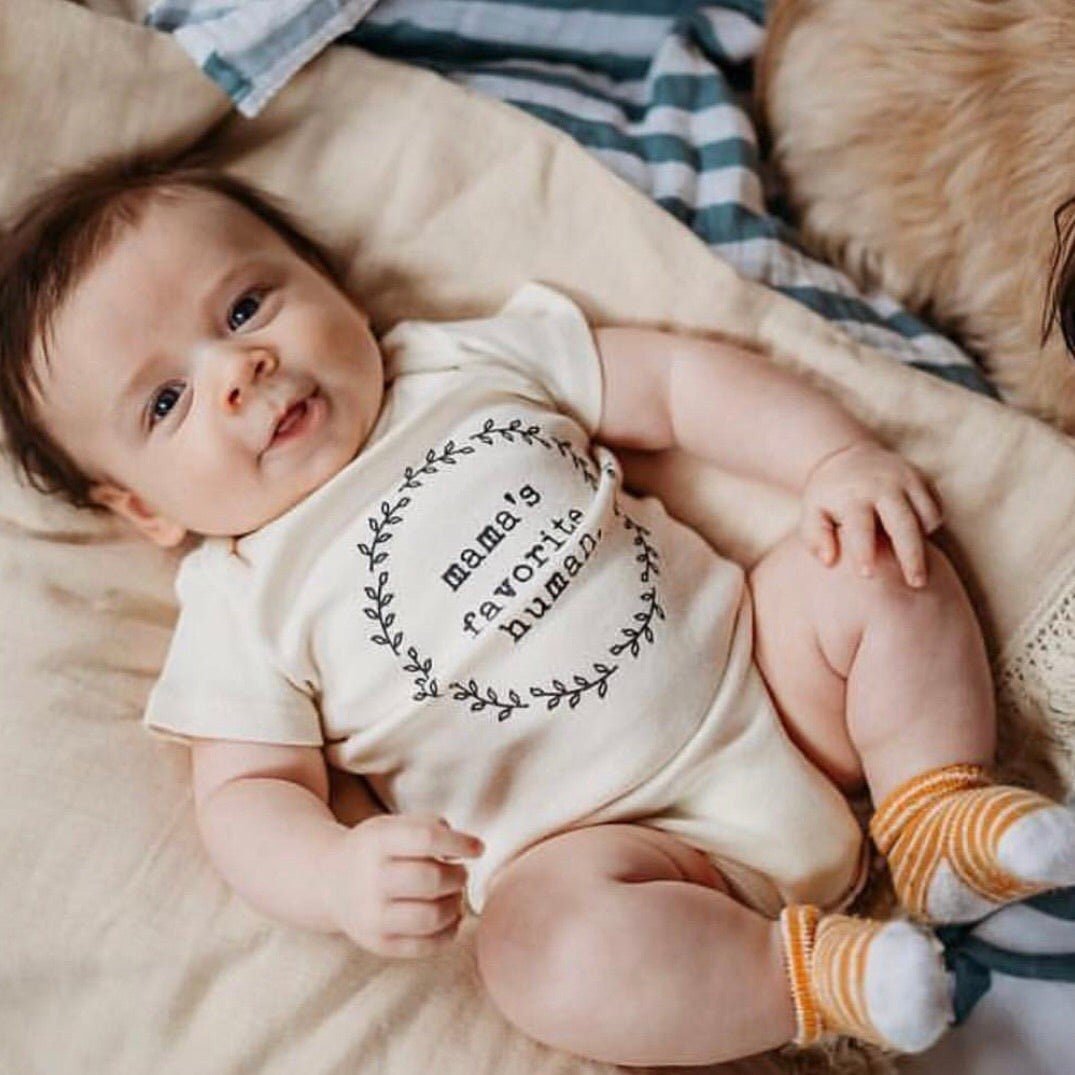 Mama's Favorite Human Organic Baby Bodysuit - view 7