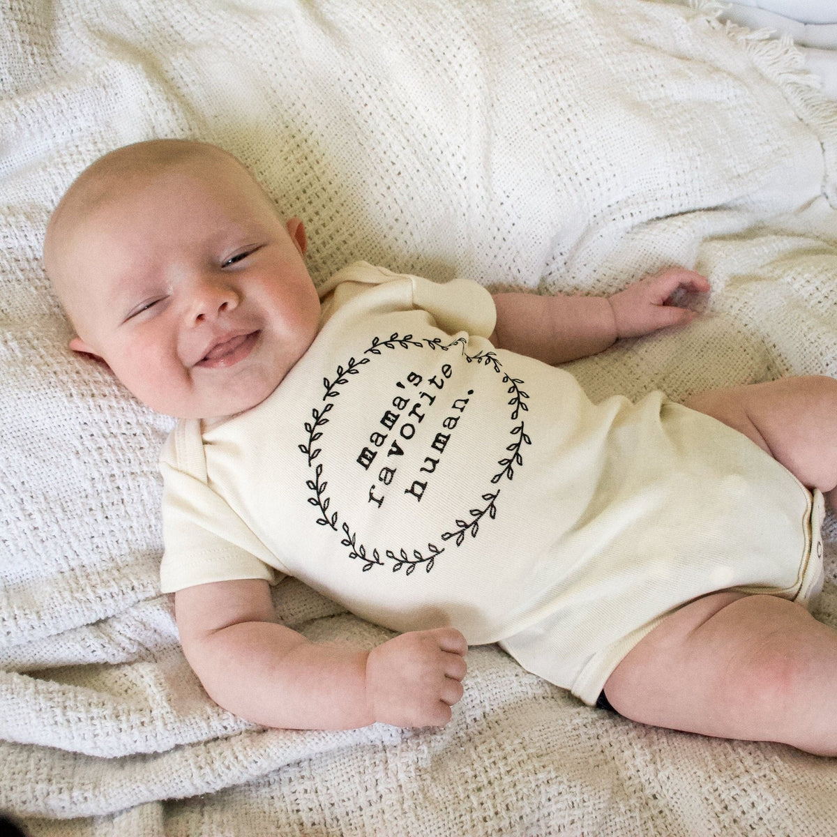 Mama's Favorite Human Organic Baby Bodysuit - view 4